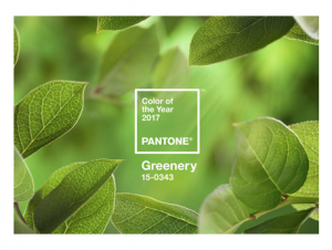 Pantone color of the year greenery
