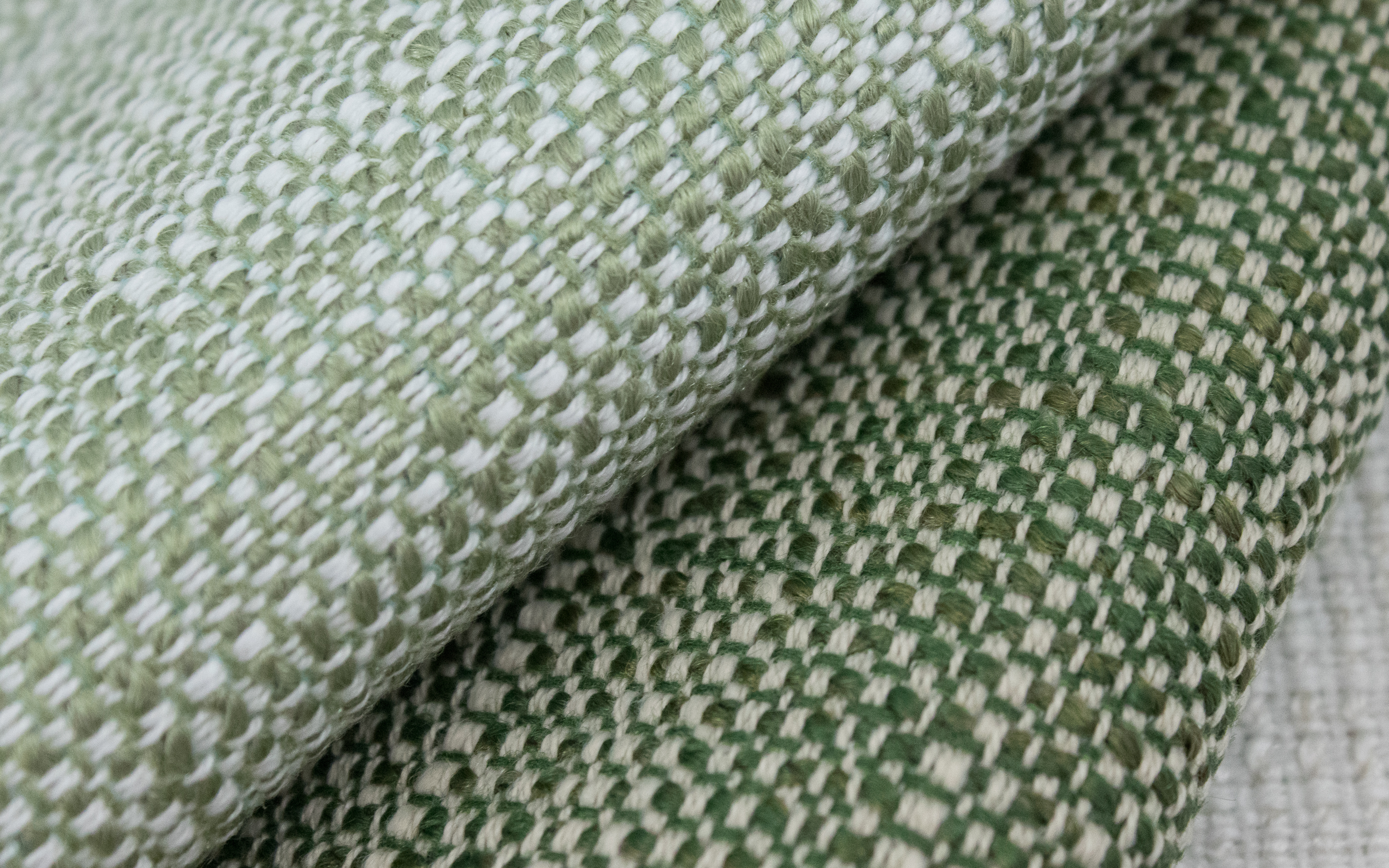 Friendly Indoor Outdoor Performance Textile | Green Tweed Inside Out Performance Fabric Bleach Cleanable