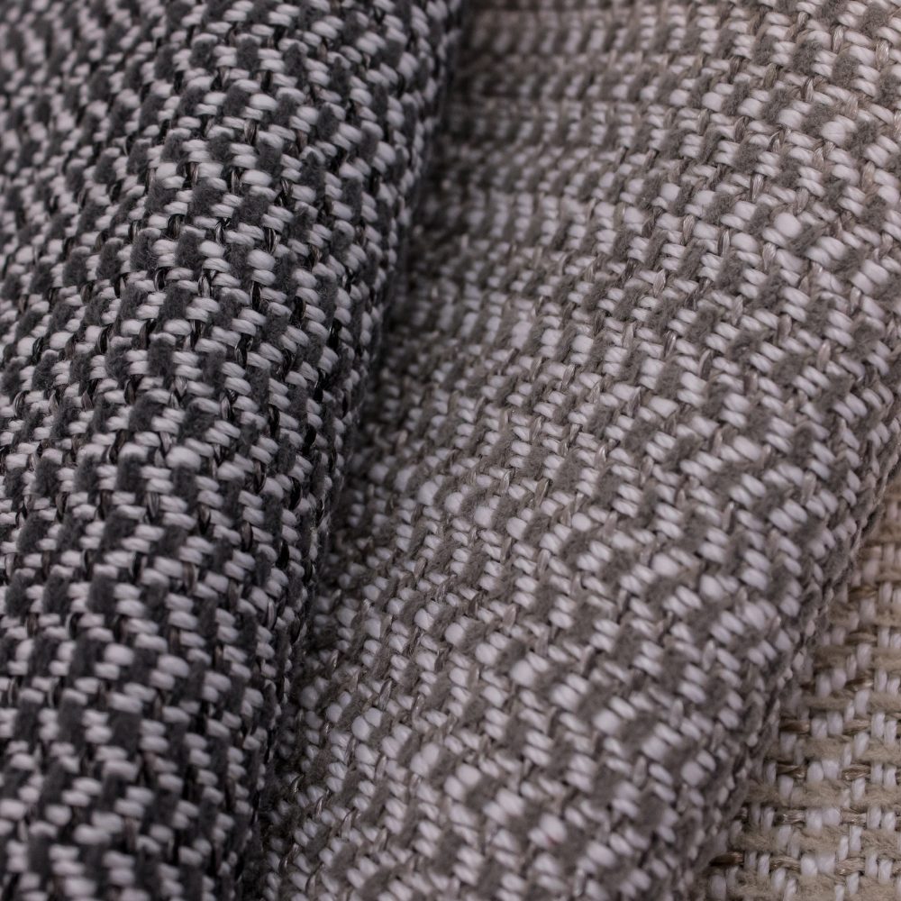 Garwood Indoor Outdoor Performance Textile | Grey Herringbone Inside Out Performance Fabric Bleach Cleanable