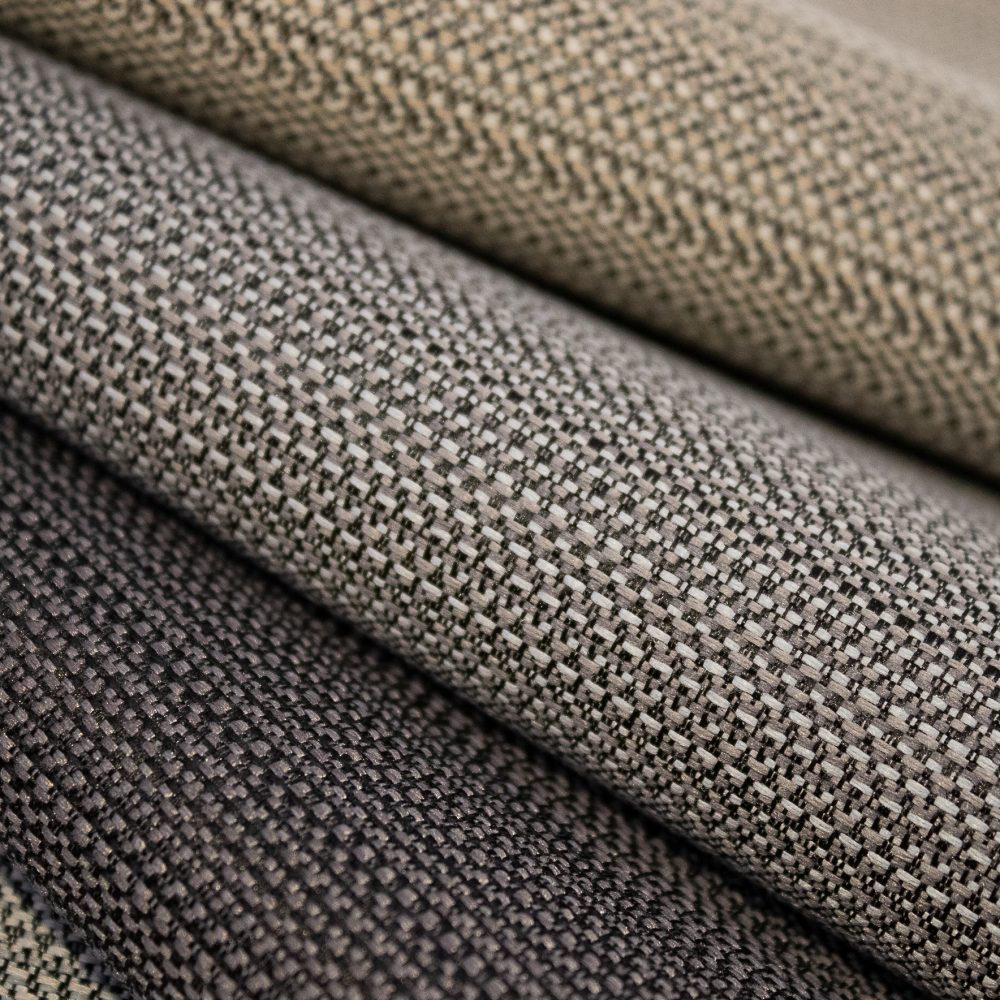 Beam Collection Performance Textile | Grey Texture Made in Canada Bleach Cleanable Recycled Polyester